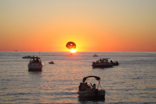 Sunset Speed Boat